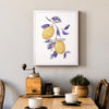 Blue & Yellow Lemons II Framed Canvas Wall Art Print - 11"x14"